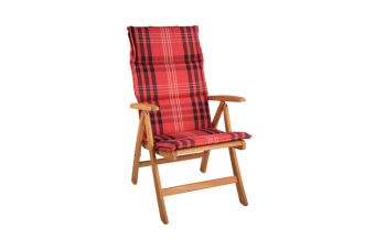 Tuinkussen Mengs rood dun dralon 4 cm