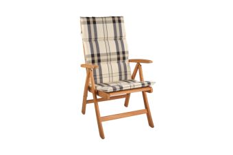 Tuinkussen Hoge rug dun dralon Rush Ecru 4 cm