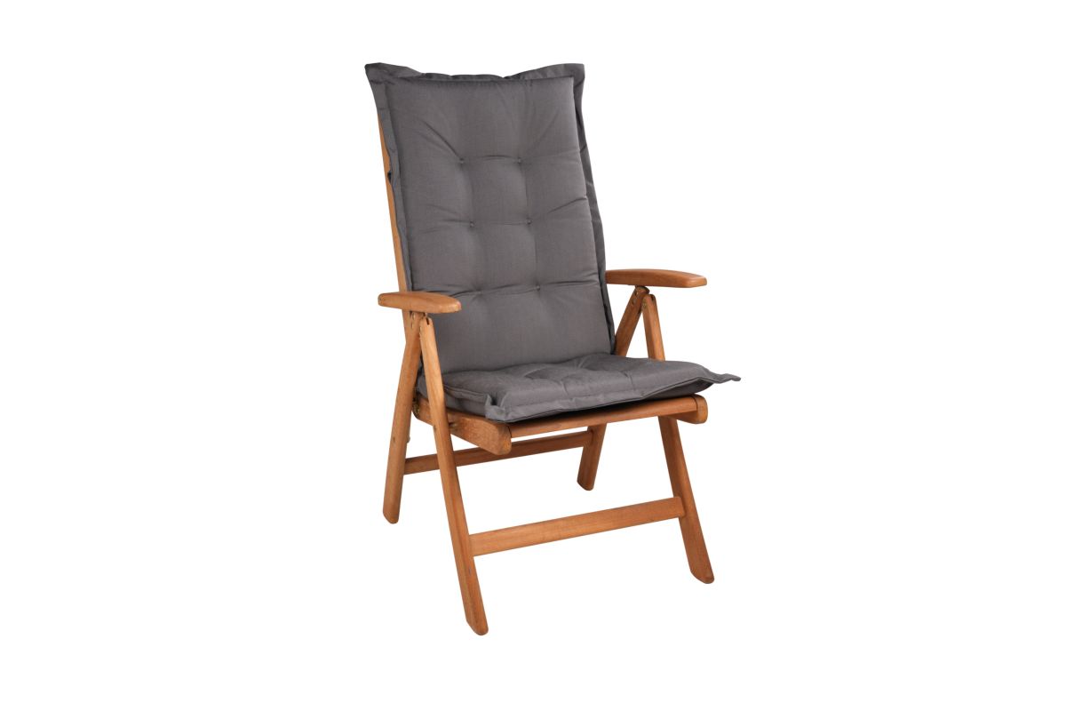 Tuinkussen Hoge Rug Olefin Zwart gemeleerd 8514 8 cm dik