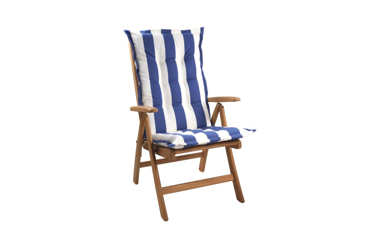 Tuinkussen Stripe blue dik