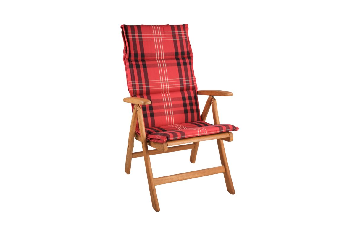 Tuinkussen Mengs rood dun dralon 4 cm